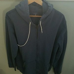 Large Tall Blue Full Zip Hoodie
